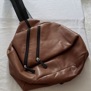 Leather backpack purse